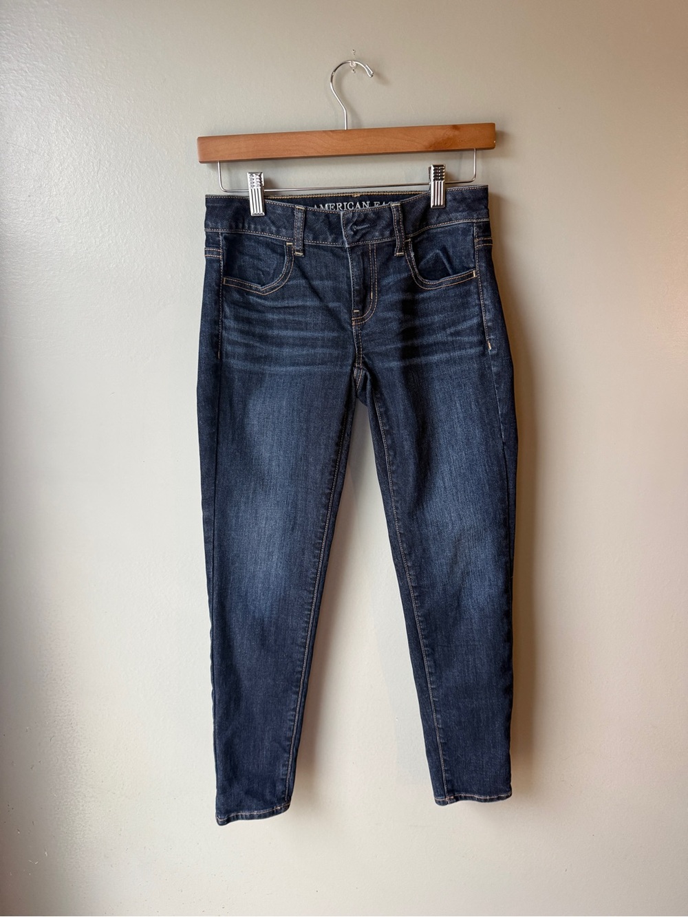 American Eagle Outfitters Jegging Ankle Jeans Size 0 Dark Wash